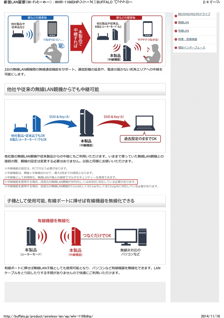 価格 Com ホームページの説明 バッファロー Airstation Highpower Whr 1166dhp Sgorouさん のクチコミ掲示板投稿画像 写真 Whr 1166dhp中継機能を使うには親機にaossが必要ですか