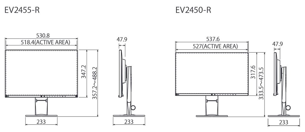 スタンド無し】EIZO EV2450-BKR FlexScan - PC/タブレット