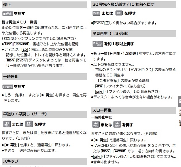 価格.com - 『取扱説明書の抜粋』パナソニック ブルーレイディーガ DMR 