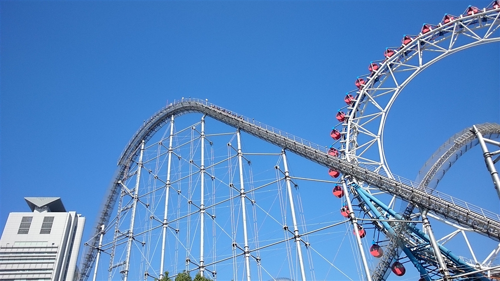 『高さ80m、勾配45度のジェットコースター「サンダードルフィン」』 デジタルカメラ Tio Platoさんのクチコミ掲示板投稿画像・写真「情報交換 等倍で見せ合いっこし