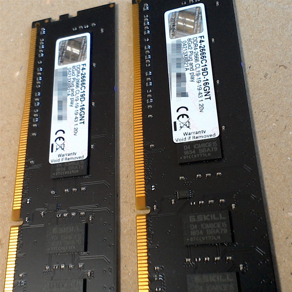 価格.com - 『チップ』G.Skill F4-2666C19D-16GNT [DDR4 PC4-21300 8GB