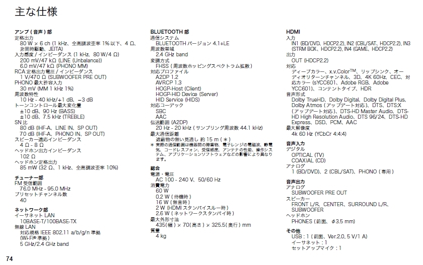 価格.com - 『TX-L50 取扱説明書 74ページ』ONKYO TX-L50 ポンちゃん