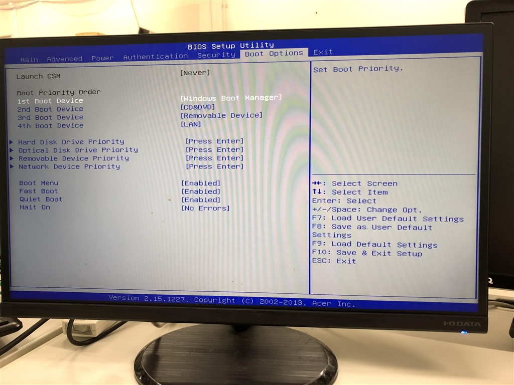 価格.com - 『BIOS書き換え直後のCSM設定項目。[never]に固定されて
