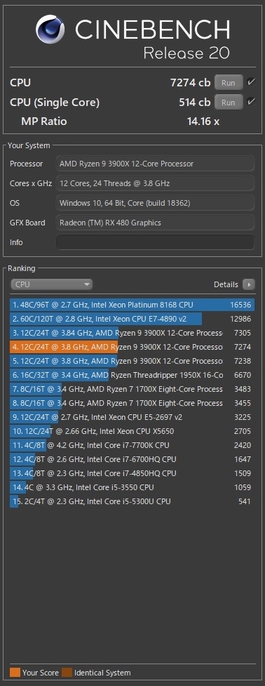 価格.com - 『価格コム レビューより1』AMD Ryzen 9 3900X BOX キンちゃん1234さん のクチコミ掲示板投稿画像