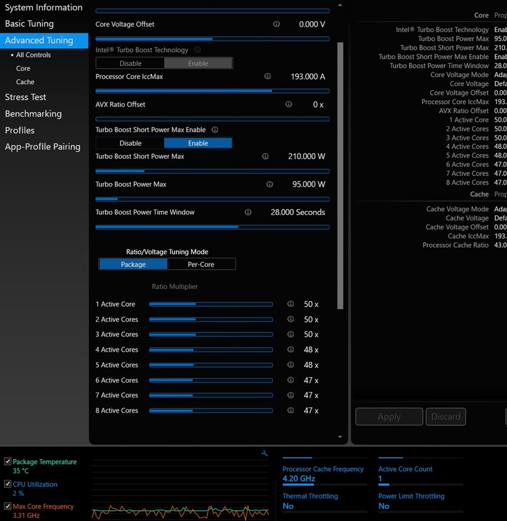 intel extreme tuning utility i5 9300h