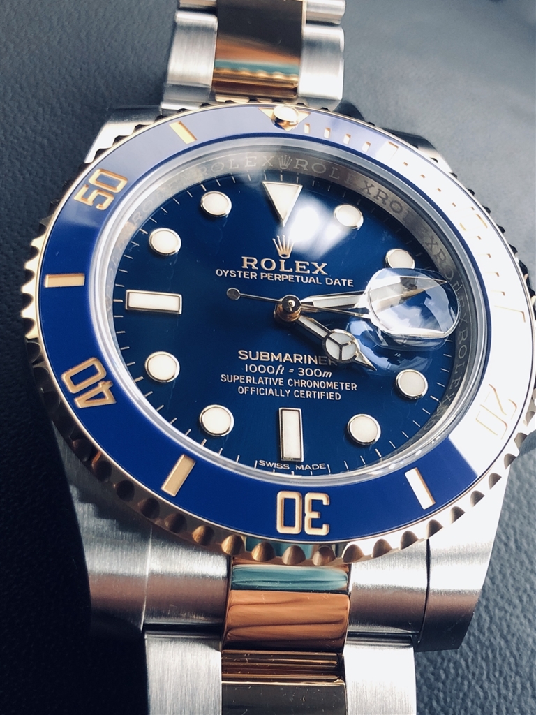 価格 Com 派手なようで 品のあるブルー ロレックス サブマリーナーデイト lb オイスターブレスレット ブルー つや有り リーマン鈴木さん のクチコミ掲示板投稿画像 写真 満足感が高い時計です