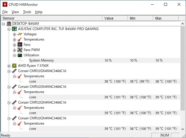 価格.com - 『HWMonitor メモリー表示』AMD Ryzen 7 3700X BOX