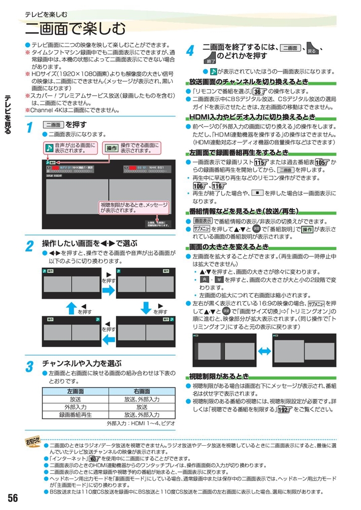 価格.com - 『Z10Xの取扱説明書より』東芝 REGZA 55Z740XS [55インチ