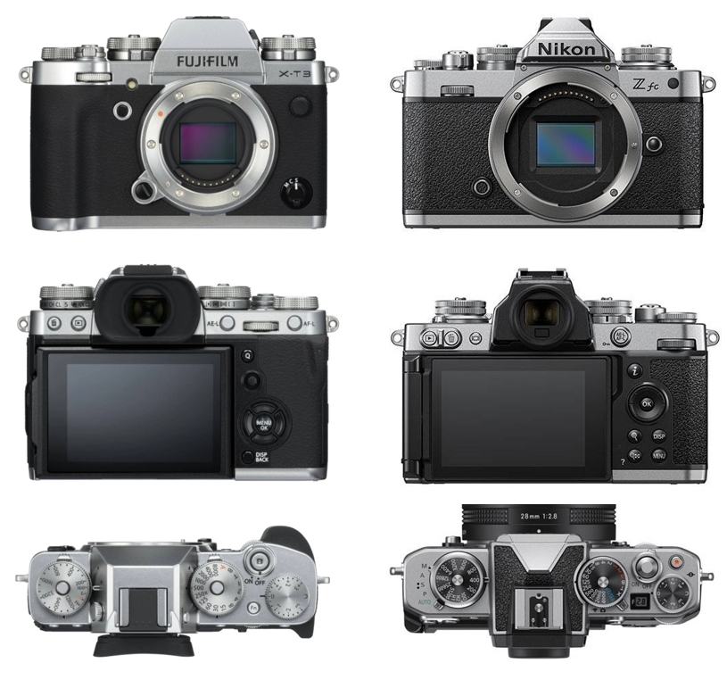 価格.com - 『デザイン比較 X-T3とZfc』富士フイルム FUJIFILM X-S10