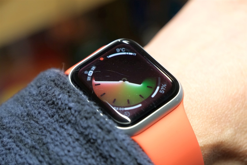 Apple Watch - Apple Watch 7 45mm GPS ミッドナイトスポーツバンドの+