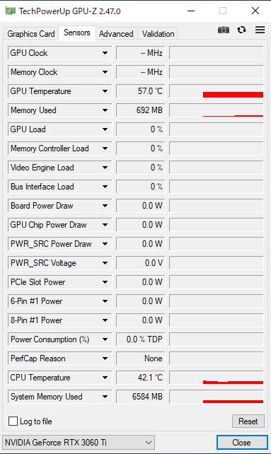 価格.com - 『GPU-Z「Sensors」』MSI GeForce RTX 3060 Ti GAMING X 8G 