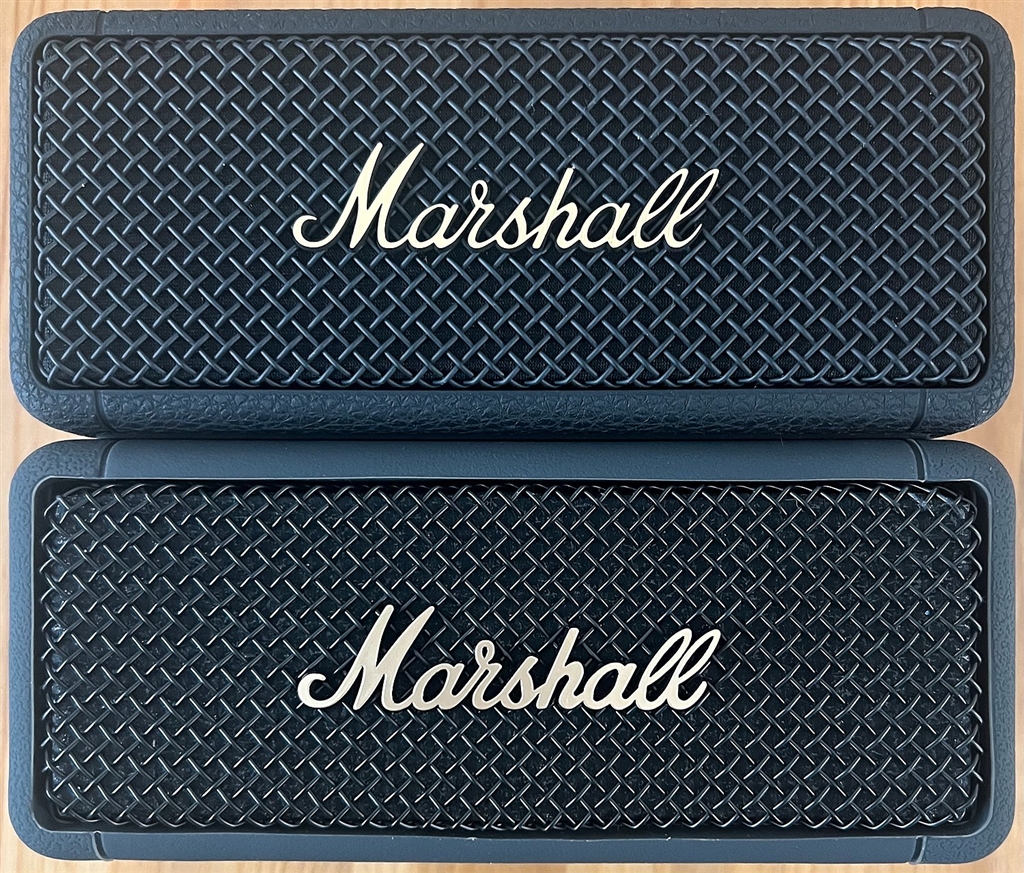 価格.com - 『正面ロゴ比較（上が本物）』Marshall Emberton II きみ