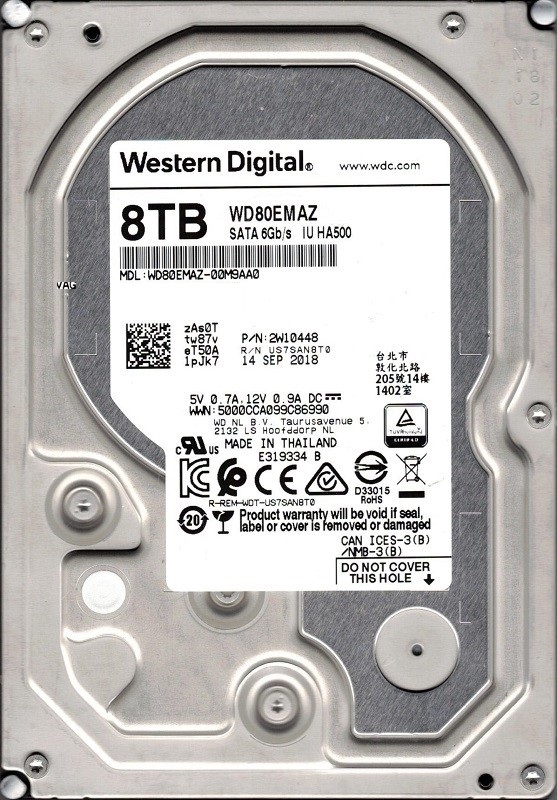 Western Digital ★ 3TB ★ Western Digital 【 WD30EURX 】 AVコマンド対応　良品 2021年製★4EF