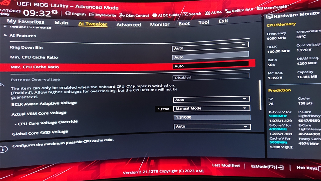 価格.com - 『14700KF + ROG Z690-A BIOS Uncore』インテル Core i7