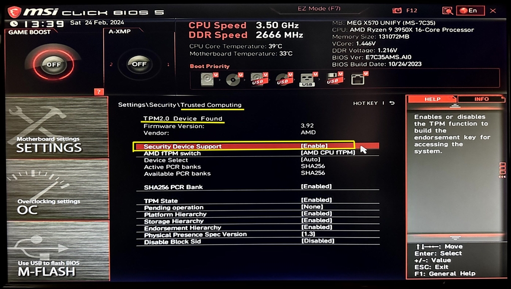 価格.com - 『TPM2.0はクリア，セキュリティデバイスも有効化に設定