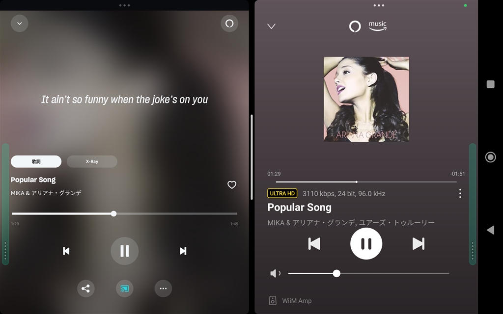 価格.com - 『画面分割で左にAmazon music , 右にWiiMアプリ表示』Linkplay WiiM Pro ビビンヌさん の ...