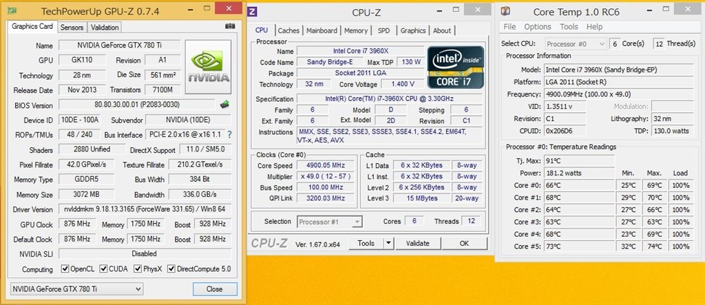 X79にて』 Palit Microsystems GeForce GTX 780 Ti (3072MB GDDR5