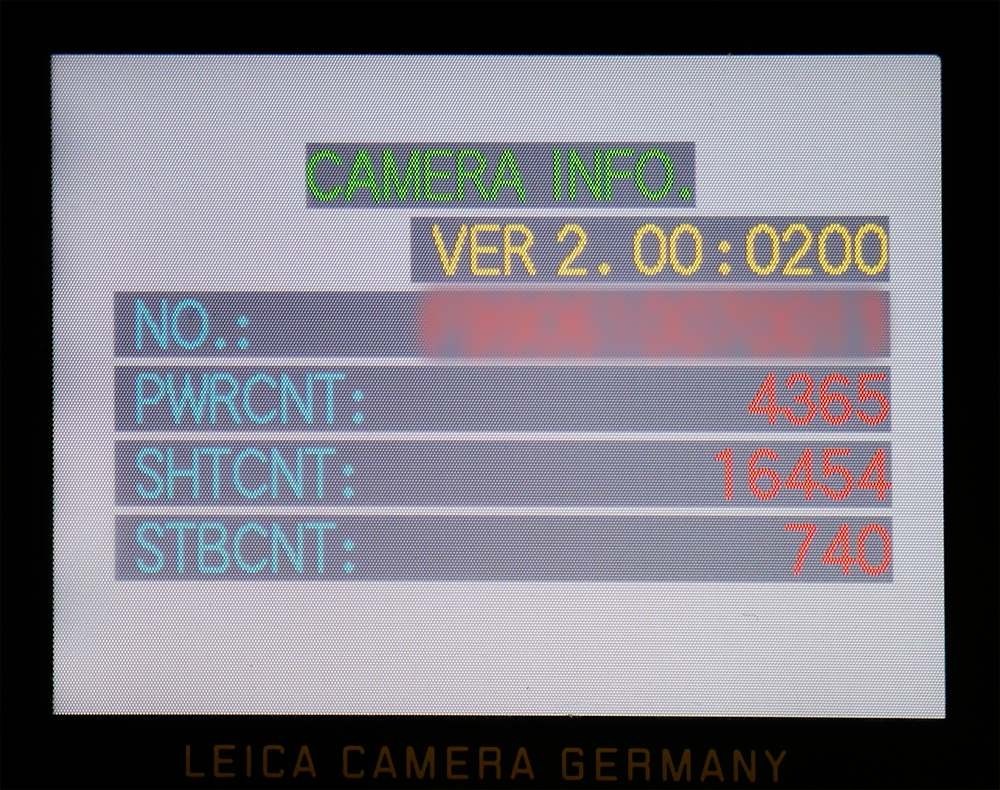 ライカ・デジルックス３のシャッター回数表示』 ライカ DIGILUX 3 の