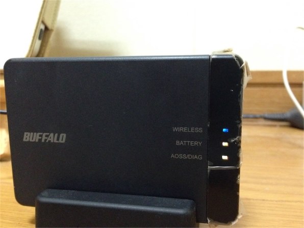 BUFFALO DWR-PG ポータブルWiFiルーター Portable Wi-Fi 判定：○　付属品あり（管２OF）