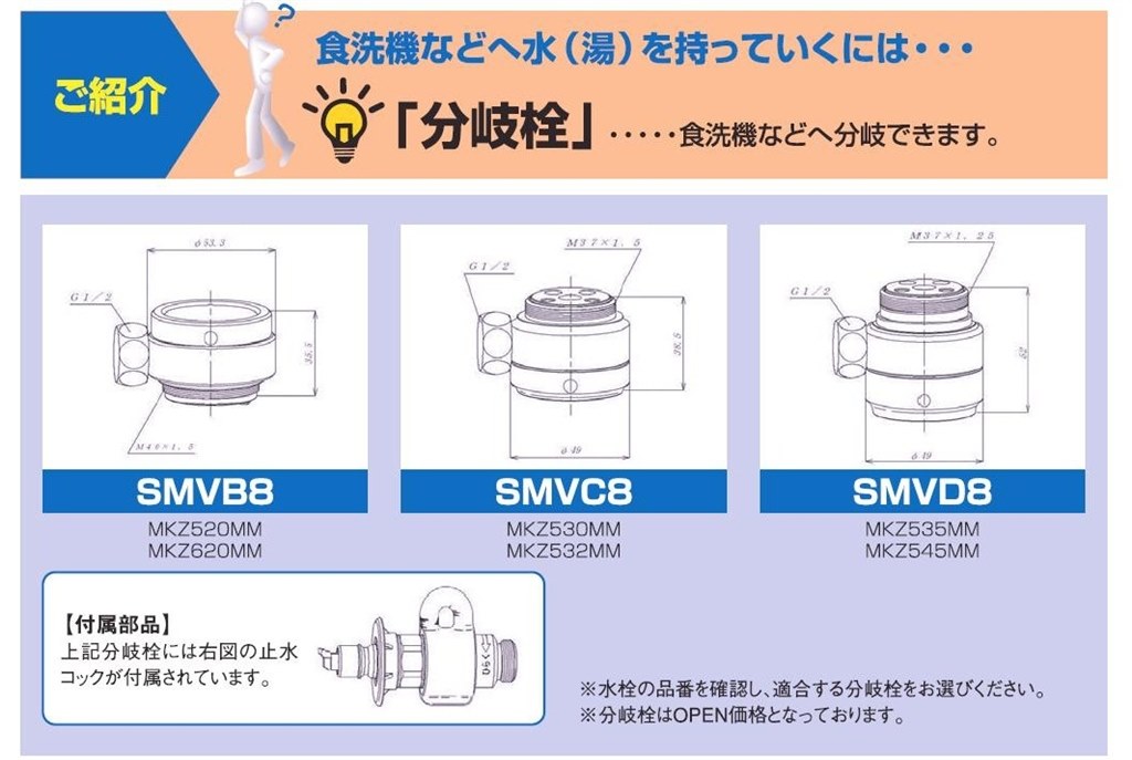 分岐水栓の適合について』 パナソニック NP-TR7 のクチコミ掲示板