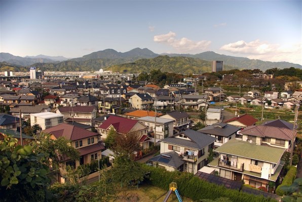 わたせ せいぞうオフセット雨の日の情景 木製フレーム10万円