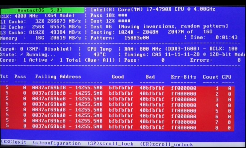 自作PC core-i5 6600k メモリ16G メモリ相性問題あり 自作PC core-i5