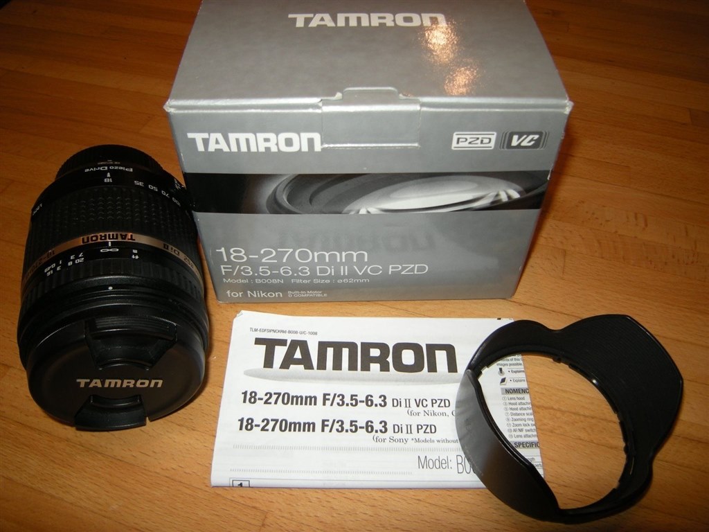 PZDの有る無し』 TAMRON 18-270mm F/3.5-6.3 Di II VC PZD (Model B008 