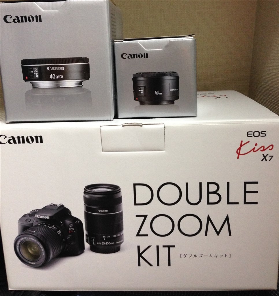 驚きの軽さ☆スマホ転送OK♪キャノン Kiss X7 ダブルズームキット♡ CANON EOS Kiss X7 ダブルズームキット 価格比較 - 価格.com