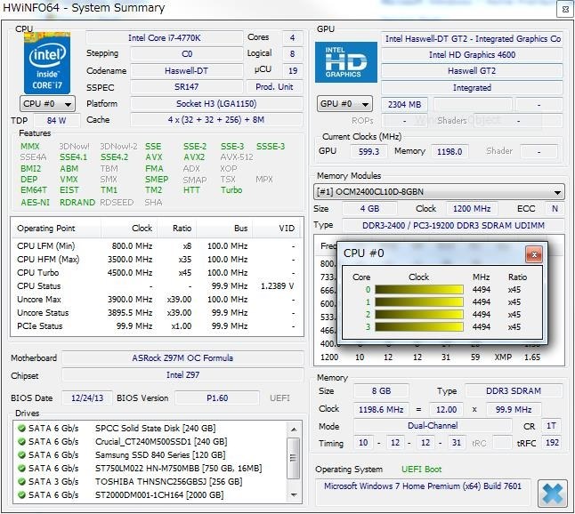 オーバークロック』 インテル Core i7 4770 BOX のクチコミ掲示板 - 価格.com