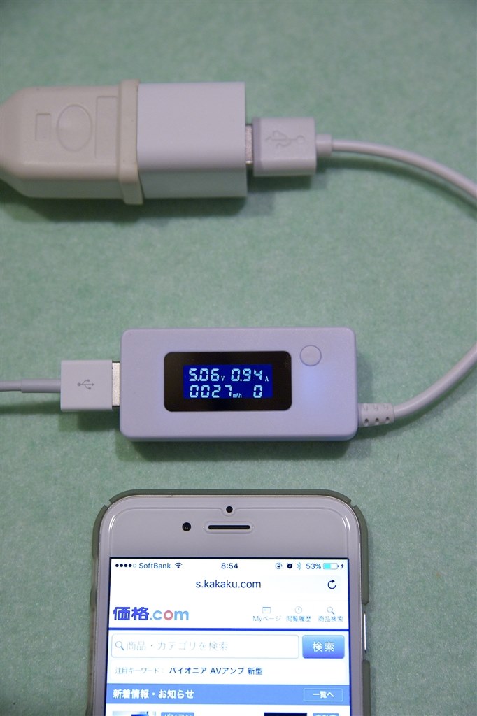 充電電圧、電流を測ってみました。』 Apple iPhone 6 64GB SoftBank の