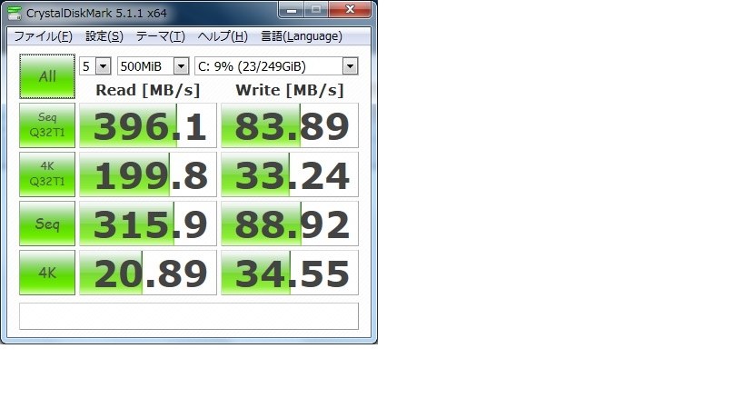 換装後SSDの状態と速度について』 トランセンド SSD370 TS256GSSD370S