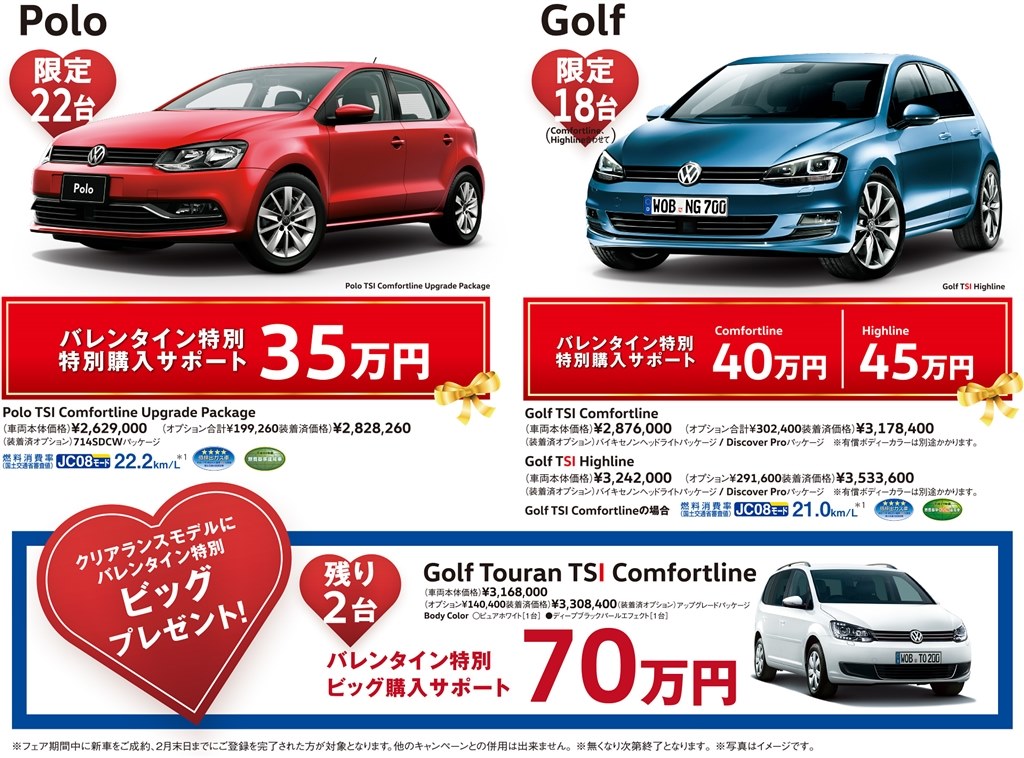VW　ゴルフトゥーラン　TSI　値引き済価格