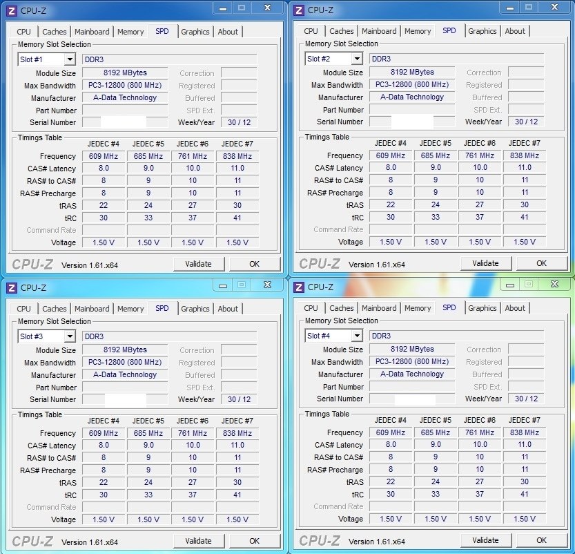 P7P55D未対応？』 ADATA AD3U1600W4G11-2 [DDR3 PC3-12800 4GB 2