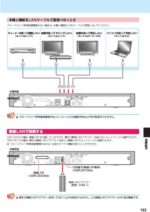 レコーダ2台レグザリンク・STBとのLAN接続について』 東芝 REGZA 
