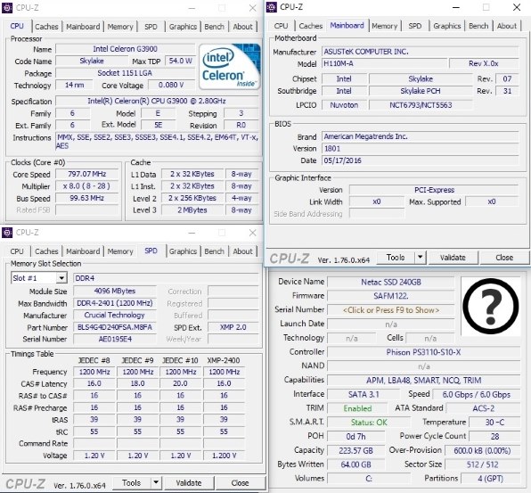 Asus H110M-Aで動作』 インテル Celeron Dual-Core G3900 BOX のクチコミ掲示板 - 価格.com