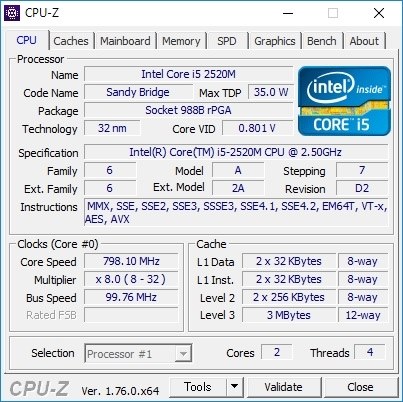 CPU i5-2520M