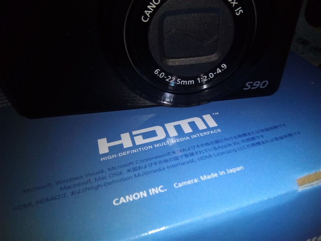 完動品 Canon PowerShot S90 デジカメ はずかしく キャノン 箱 取説あり