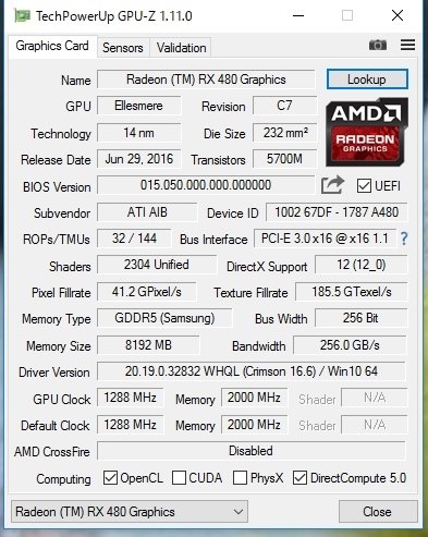 HIS RX 480 IceQ X2 OC 8GB HS-480R8LCNR到着！』 クチコミ