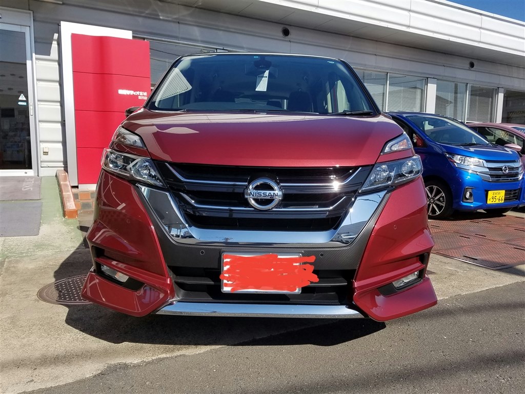 C27セレナ　バンパー　マルーンレッド セレナ ハイウェイスター/C27/GC27/GFC27/GNC27/GFNC27 純正 前期