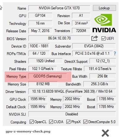 BIOS アップデート』 玄人志向 GF-GTX1070-E8GB/OC/DF [PCIExp 8GB] の