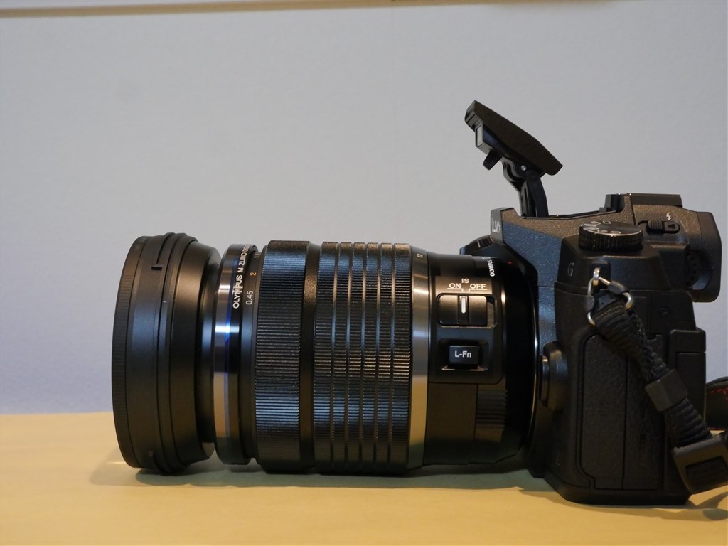 内蔵フラッシュはレンズ鏡筒でかなりケラレます（lumixG8で
