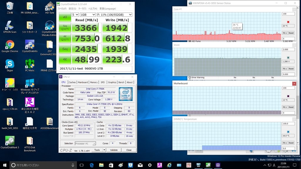 Core i7 7700Kに交換しました。』 インテル Core i7 7700K BOX