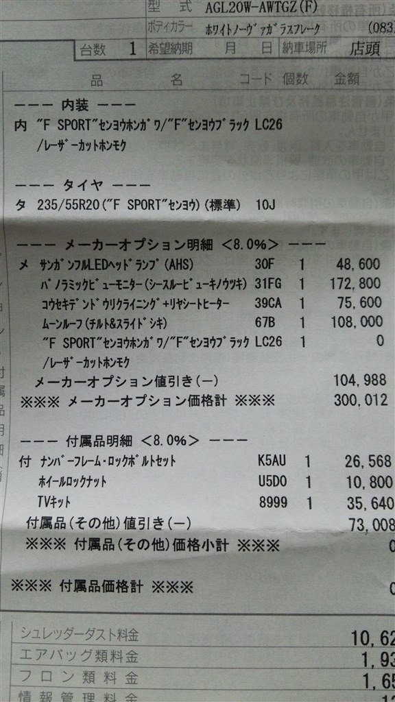 Rx0t Fスポーツ値引き情報 レクサス Rx 15年モデル のクチコミ掲示板 価格 Com