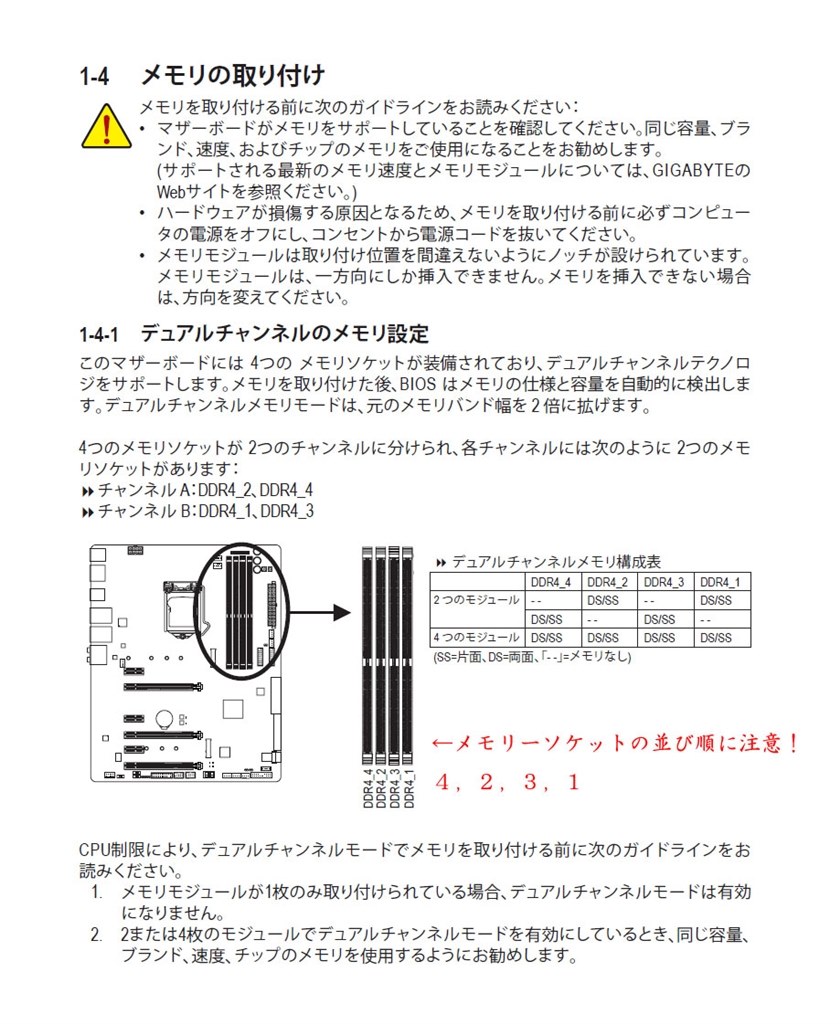 デュアルチャンネルのメモリ設定について Gigabyte Aorus Ga Z270x Gaming 7 Rev 1 0 のクチコミ掲示板 価格 Com