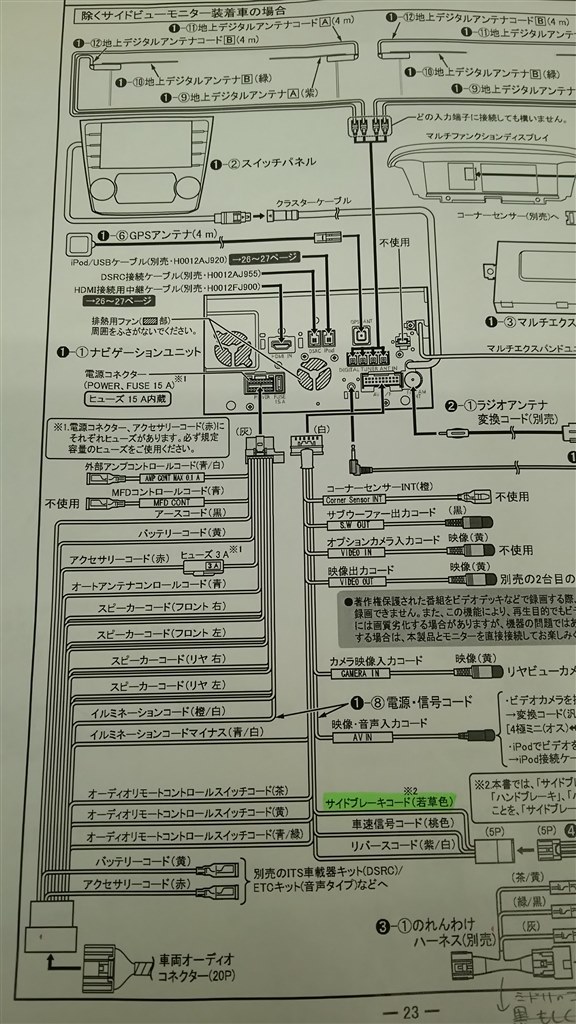 レヴォーグ トップ スピーカー 配線