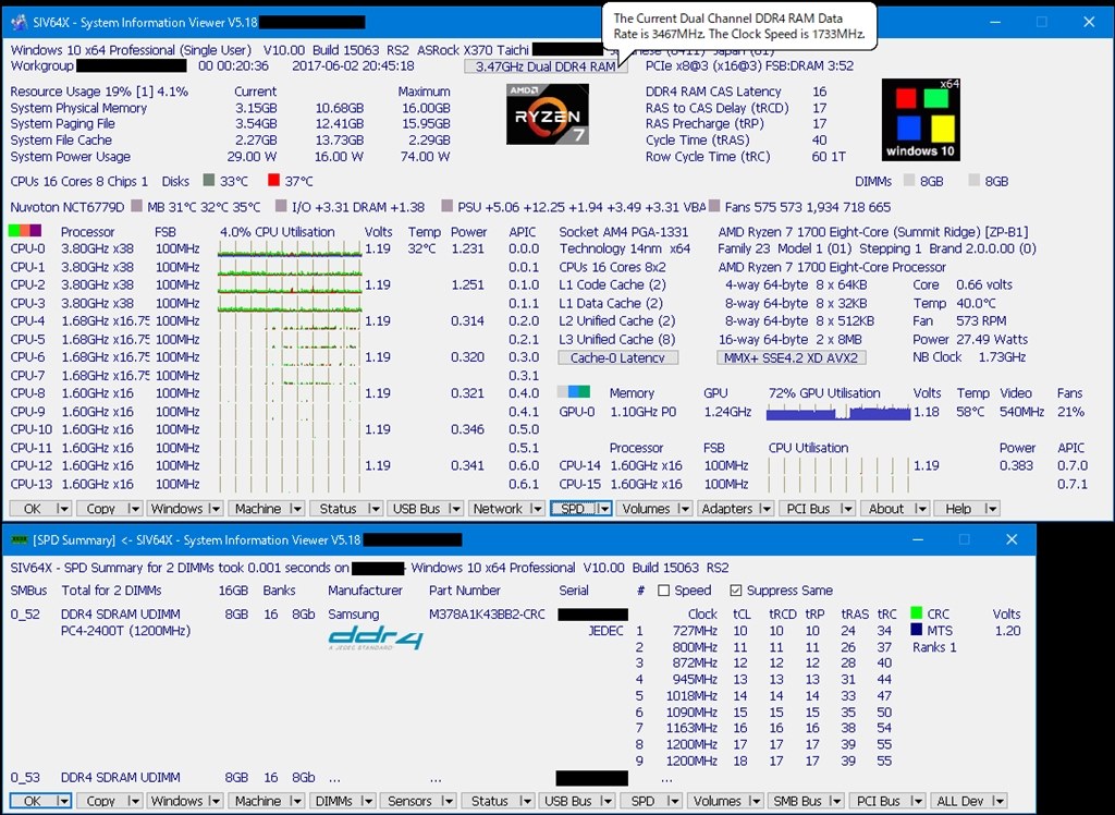 Ryzen用メモリについて』 AMD Ryzen 7 1700 BOX のクチコミ