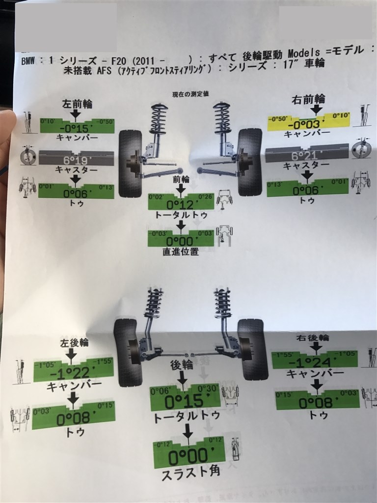 118d Mスポーツのアライメント設定』 BMW 1シリーズ 2011年モデル の