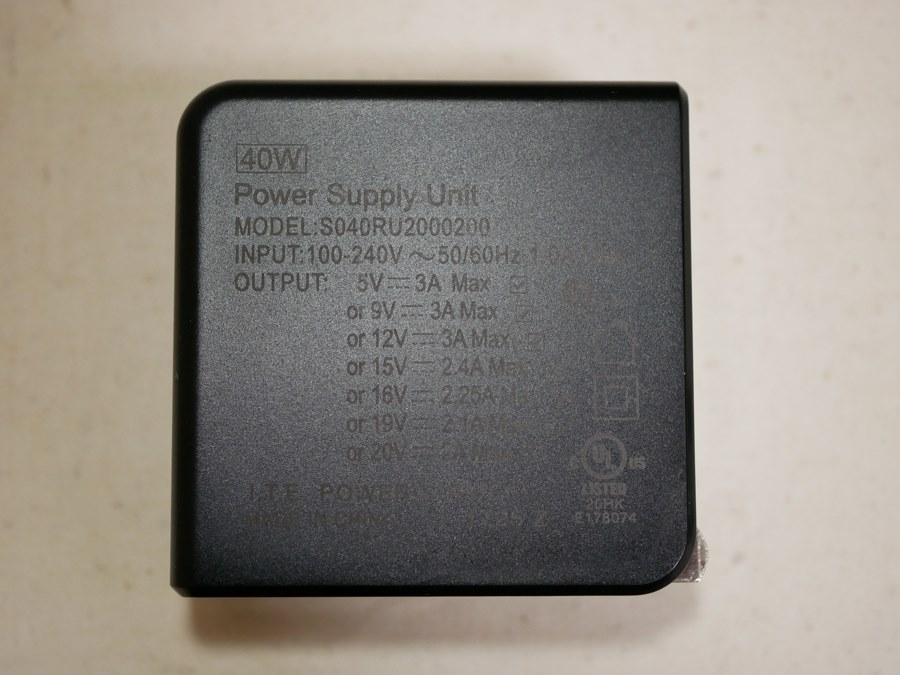 USB PD1.0 (12V 3A) 対応サードパーティ製充電器』 HP Elite x2 1012