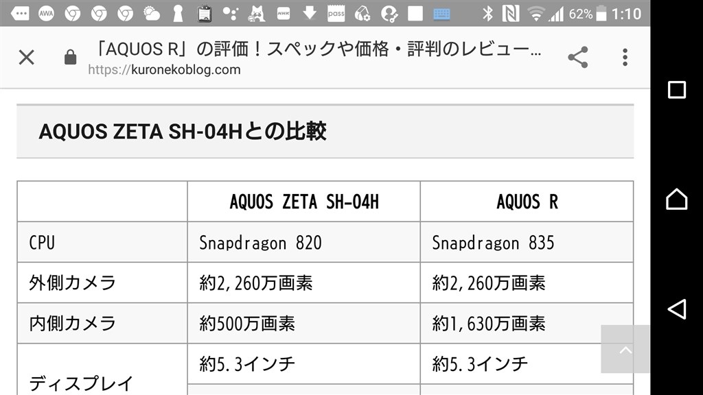 インカメラの画質について シャープ Aquos R Sh 03j Docomo のクチコミ掲示板 価格 Com