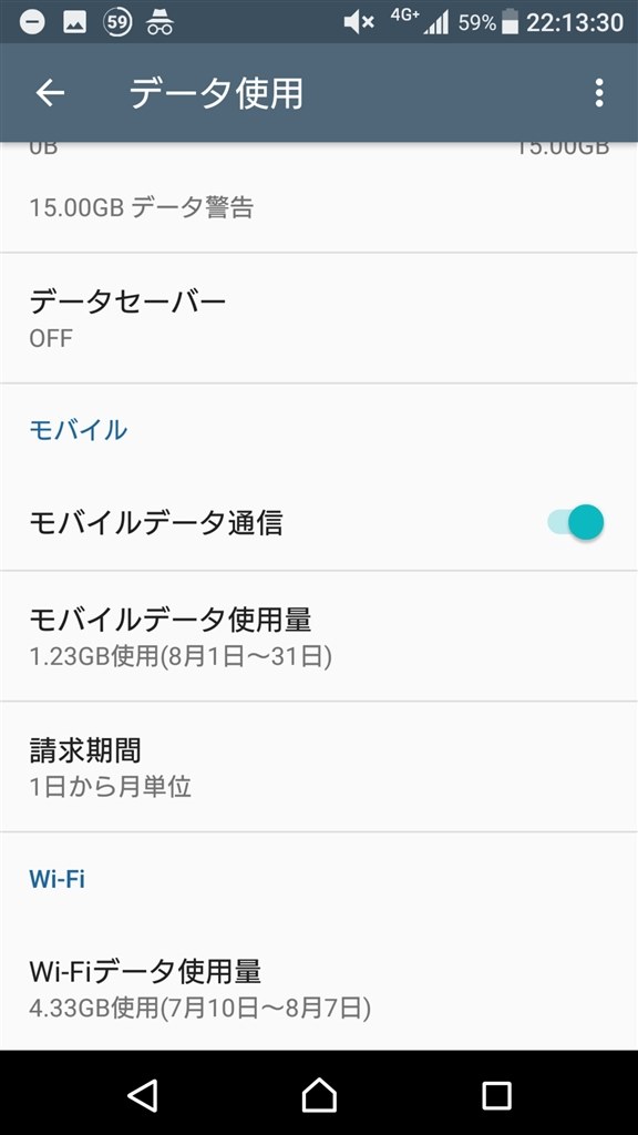 Wi Fiデータ使用量の期間設定について Sony Xperia Xz Premium So 04j Docomo のクチコミ掲示板 価格 Com